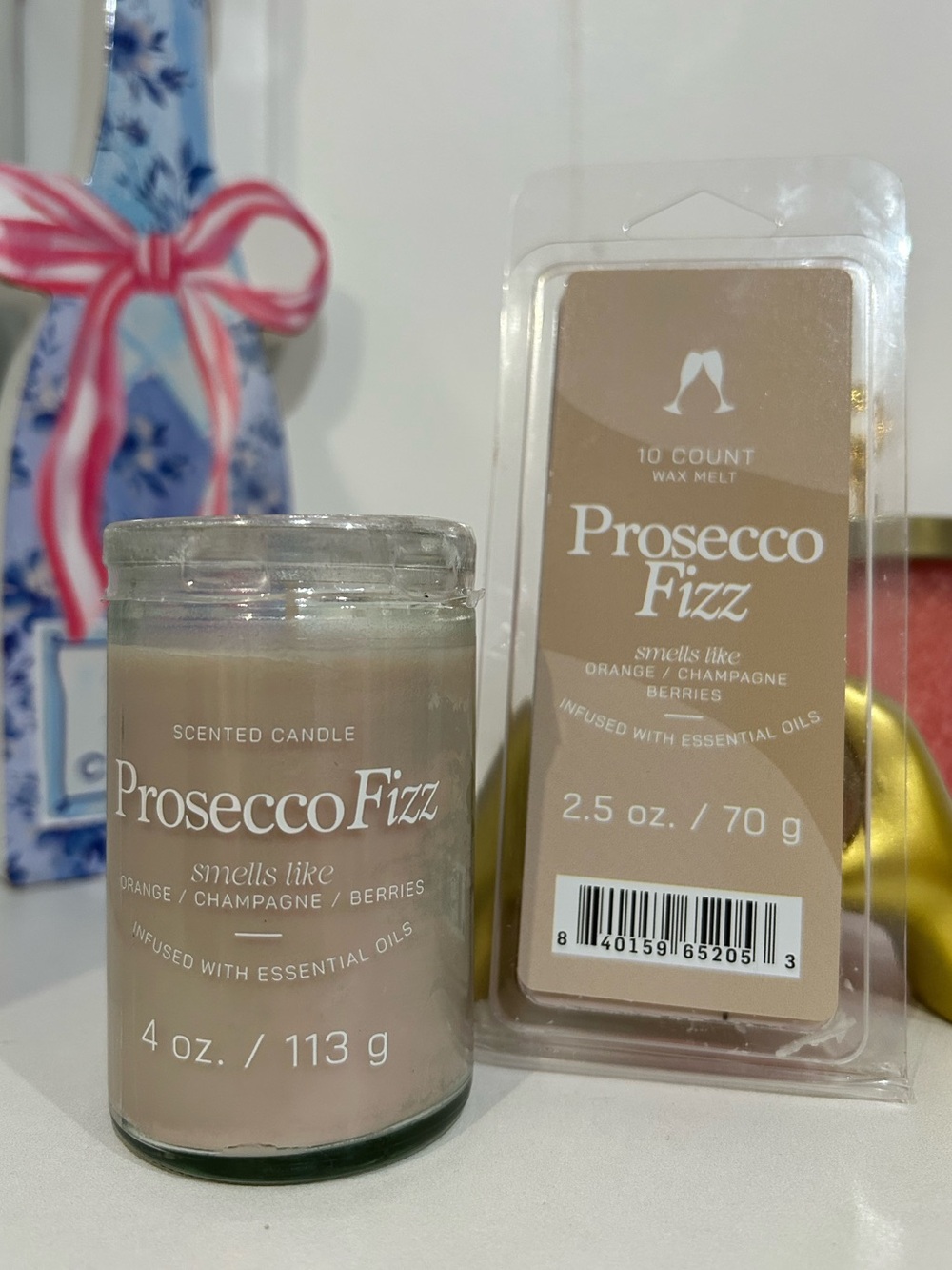Prosecco Fizz Scented Candle - Neutral Beige
